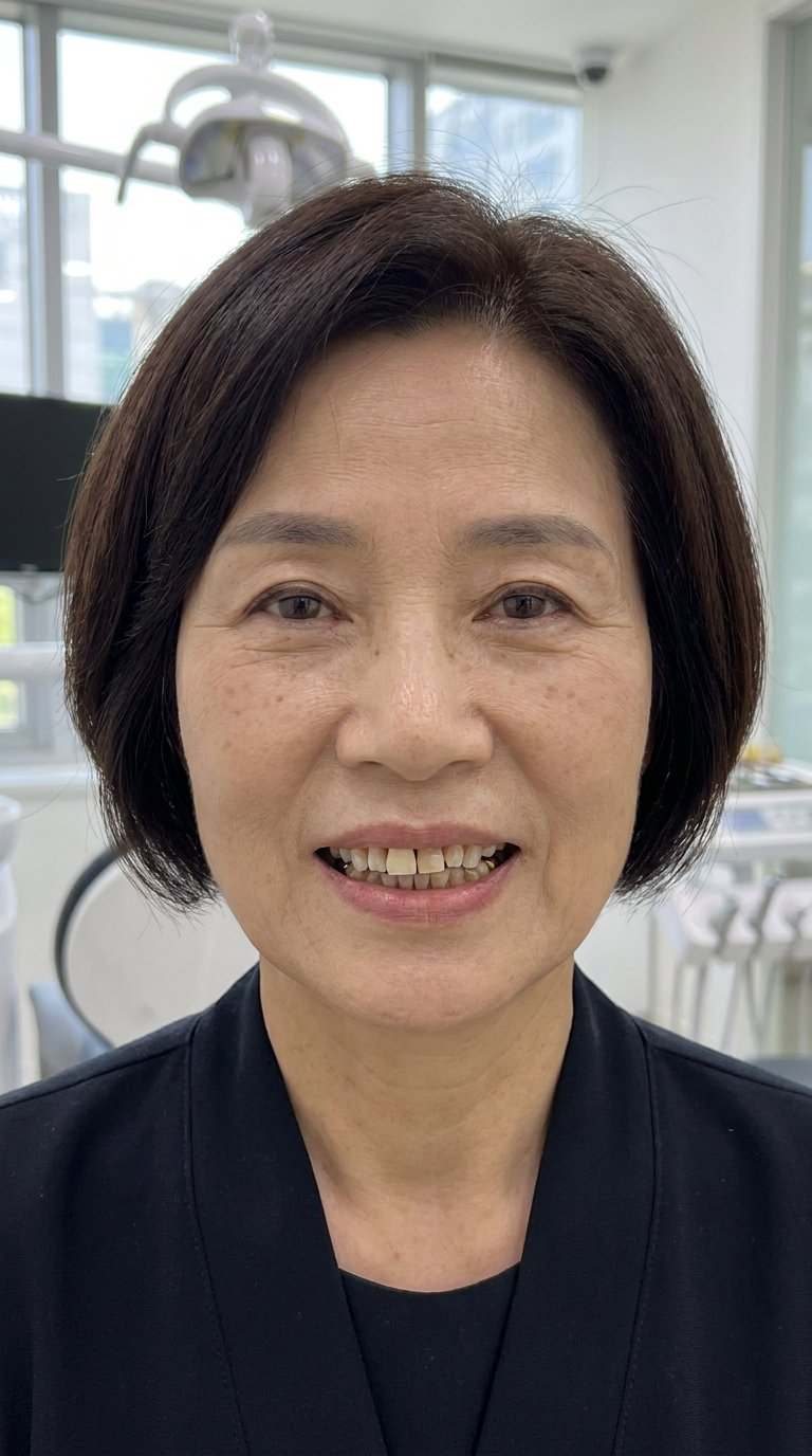변색치 복원치료 케이스